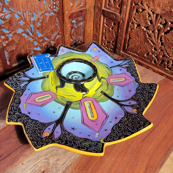 New in Box Terri Kern Houses and Trees Chip and Dip Set - Picture 2 of 16